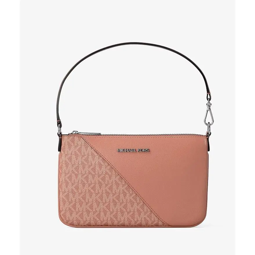 Michael Kors Jet Set Travel Small Signature Sunset Rose Logo Wristlet