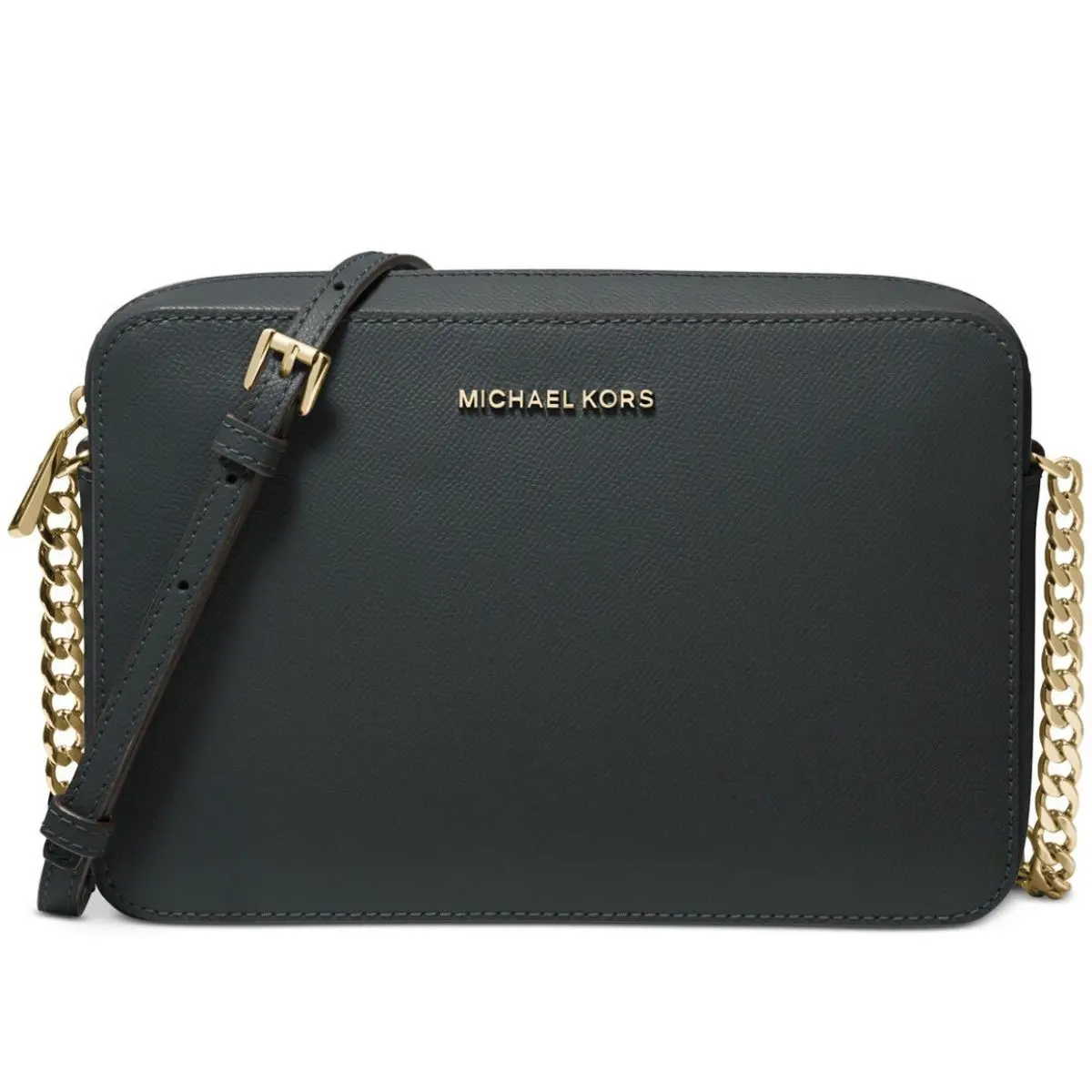 Michael Kors Jet Set Travel Large EW Crossbody Soffiano Leather Atlantic Gold