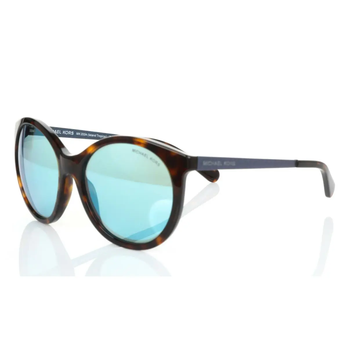 Michael Kors 275526 Island Tropics Dark Tortoise/teal Mirror One Size
