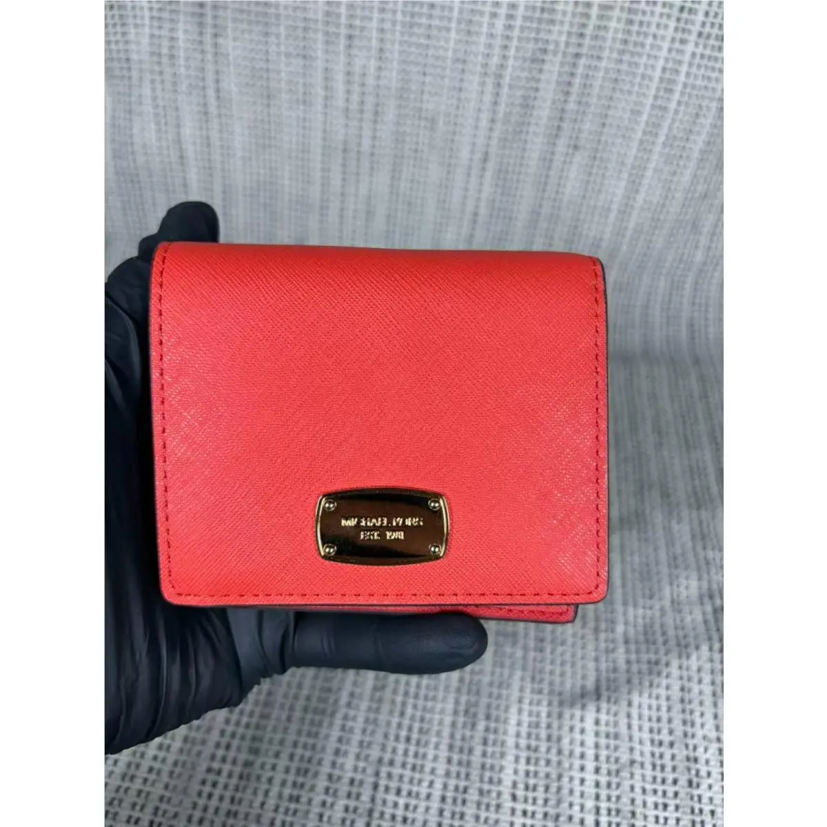 Michael Kors Jet Set Flap Card Holder Saffiano Leather 35S7GGFD2L