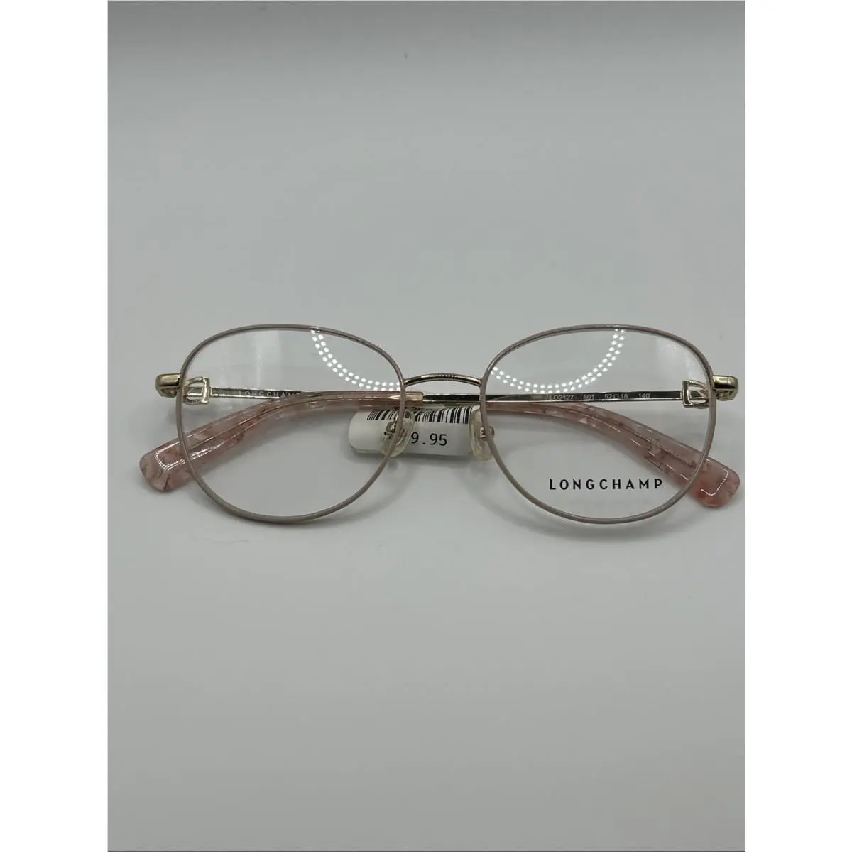 Longchamp LO2127 601 Pink Gold Oval Full Rim Eyeglasses 52-18-140 Frames Only