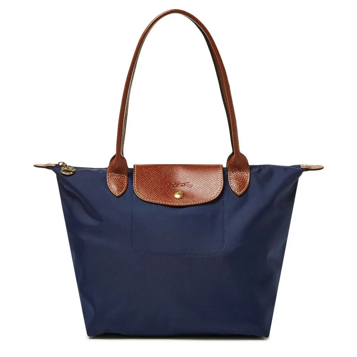 Longchamp Le Pliage Medium Shoulder Tote Long Handle Navy Blue