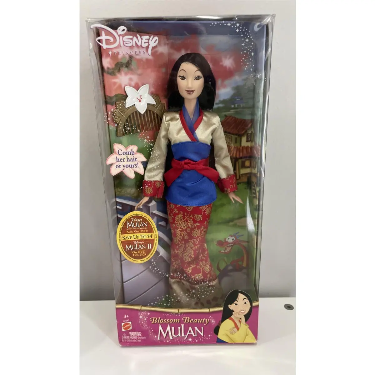 Mattel Disney Princess Blossom Beauty Mulan Doll 2004 No. G7947 Htf