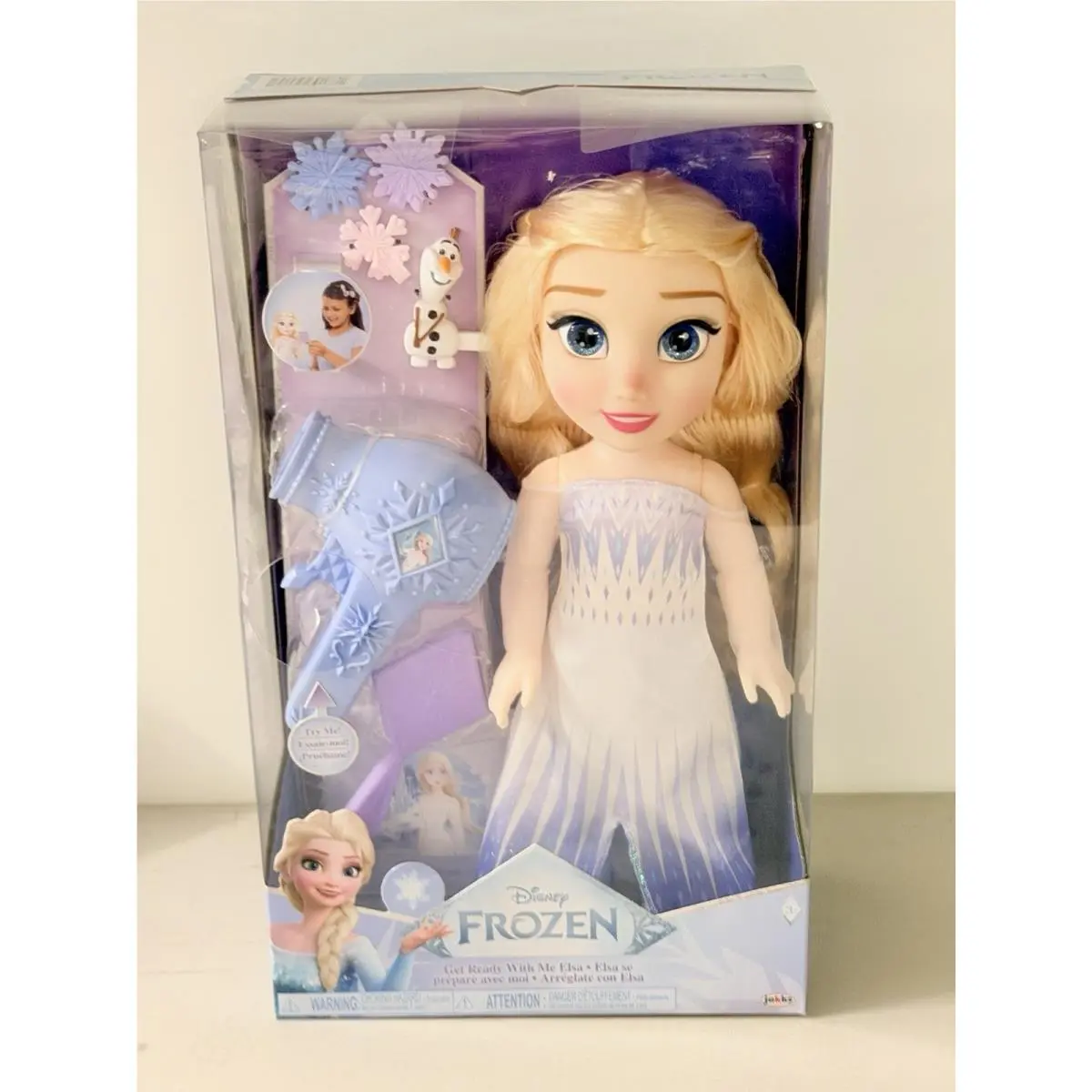 Disney Frozen Get Ready with Me Elsa Large Doll Hair Play Set 20+ Pieces