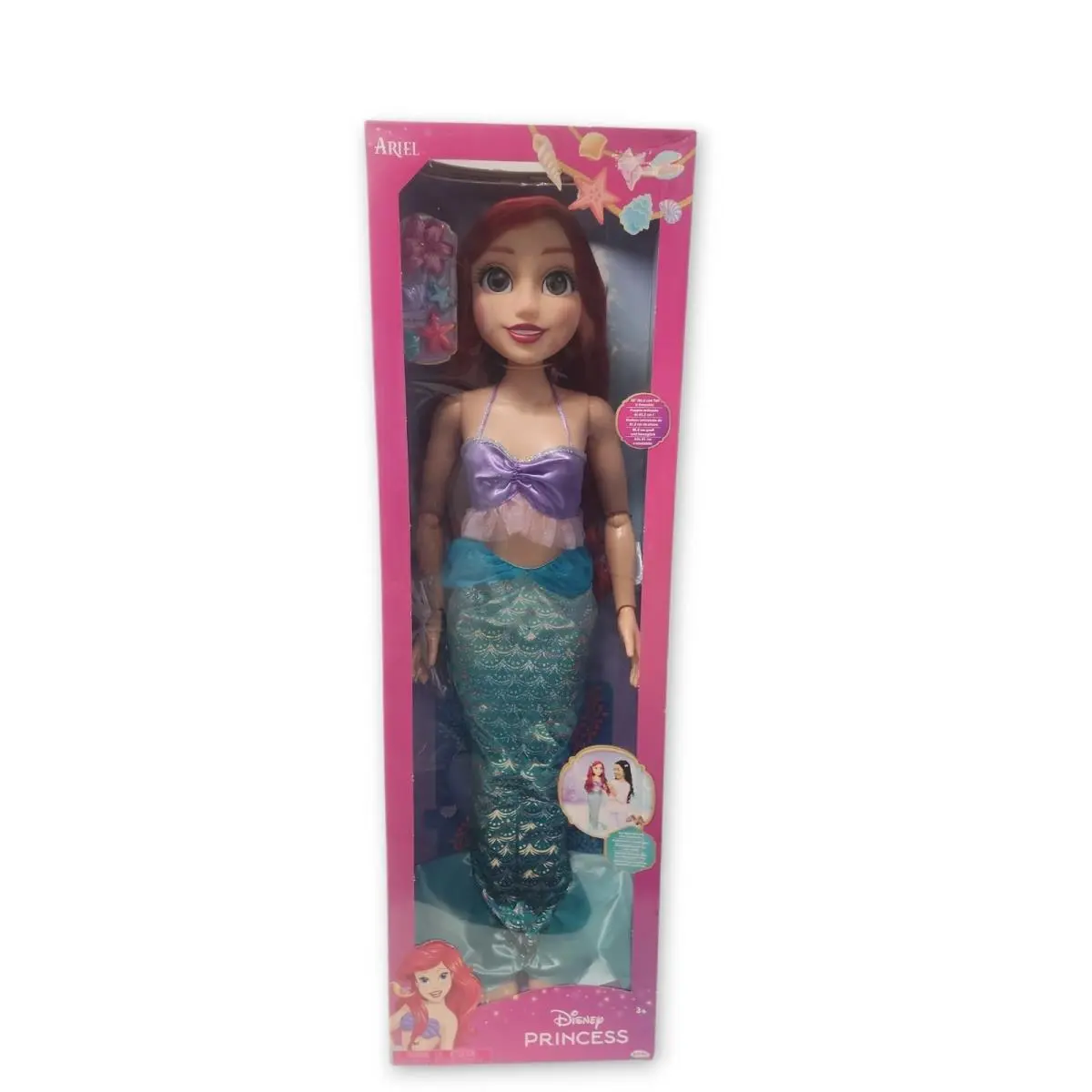 Disney Princess Ariel 32” Playdate Doll w/ Hair Styling Accessories
