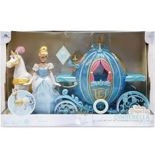 Disney Store Deluxe Cinderella Classic Doll Gift Set w/ Horse Princess