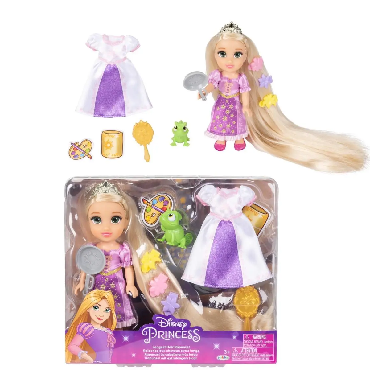 Rapunzel Doll Longest Hair Petite Rapunzel Doll with Pascal in Purple