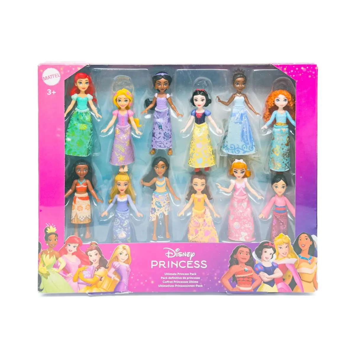 Disney Princess Ultimate Princess Pack 12 Small Dolls JGG66 Mattel 3.5
