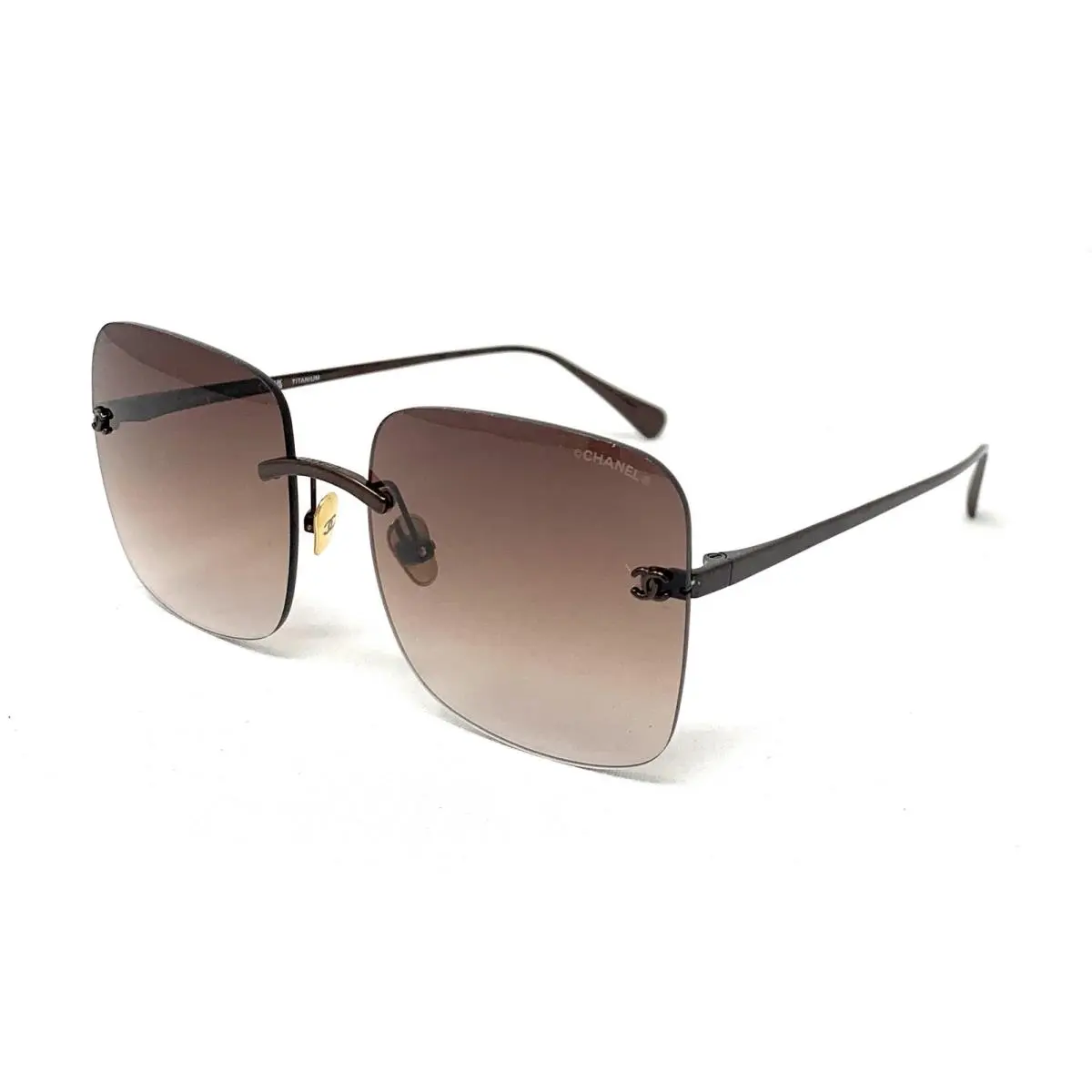 Chanel Women`s Titanium Sunglasses Square CH4287T 116/13 Brown 56mm
