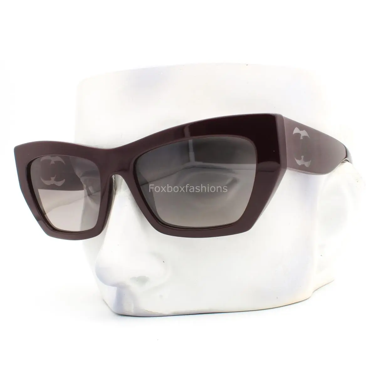 Sunglasses ch5527 1461/M3 Dark Purple Clear CC Logo Polarized with Case by Chanel