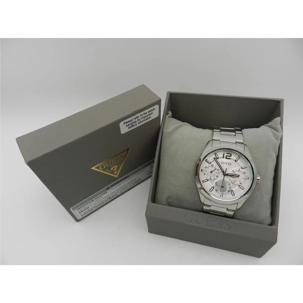 Guess Women`s Multi-function Silver Stainless Steel Watch 38mm