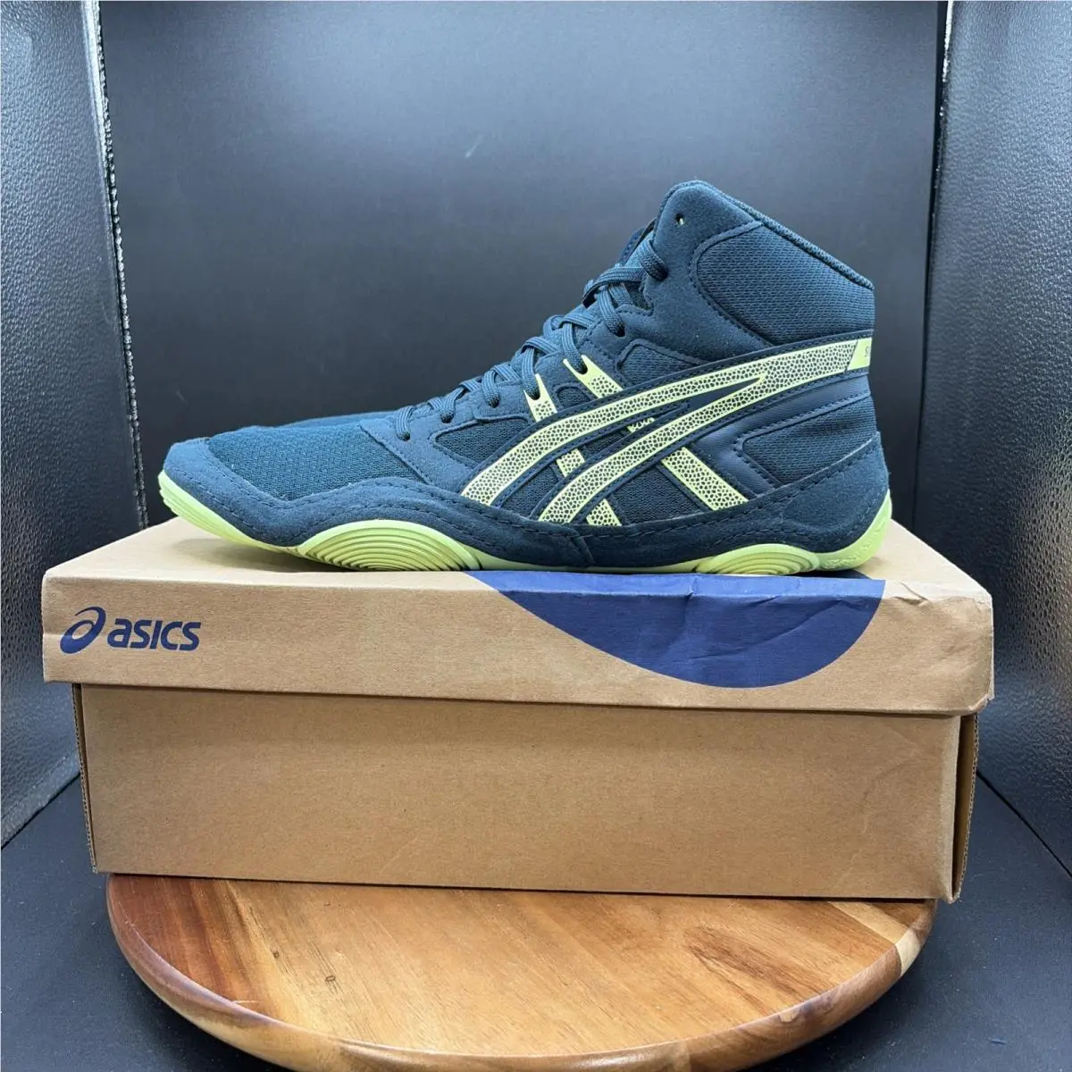 Asics Snapdown 4 Mens Size 10.5 Wrestling Shoes Blue Yellow 1081A058-001