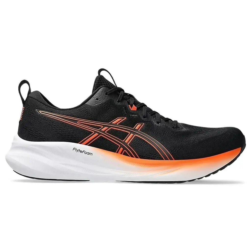 Men`s Size 15- Asics Gel-pulse 16 Athletic Running Shoes Black Orange Sneakers