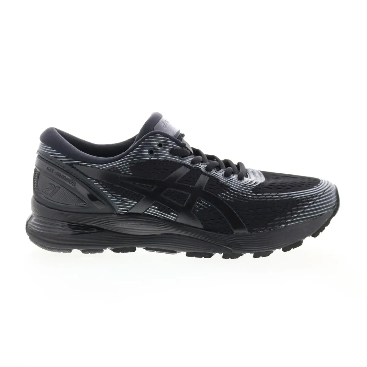 Asics Gel-nimbus 21 1011A169-004 Mens Black Canvas Athletic Running Shoes 8