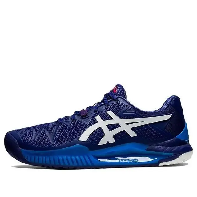 Size 11 - Asics Men`s Gel-resolution 8 Tennis Shoes Dive Blue/white