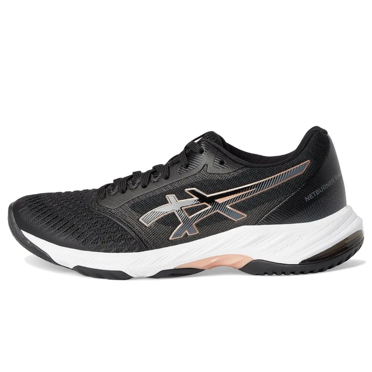 Womens Size 13 - Asics Netburner Ballistic FF 3 Court Shoes Black/rose Gold