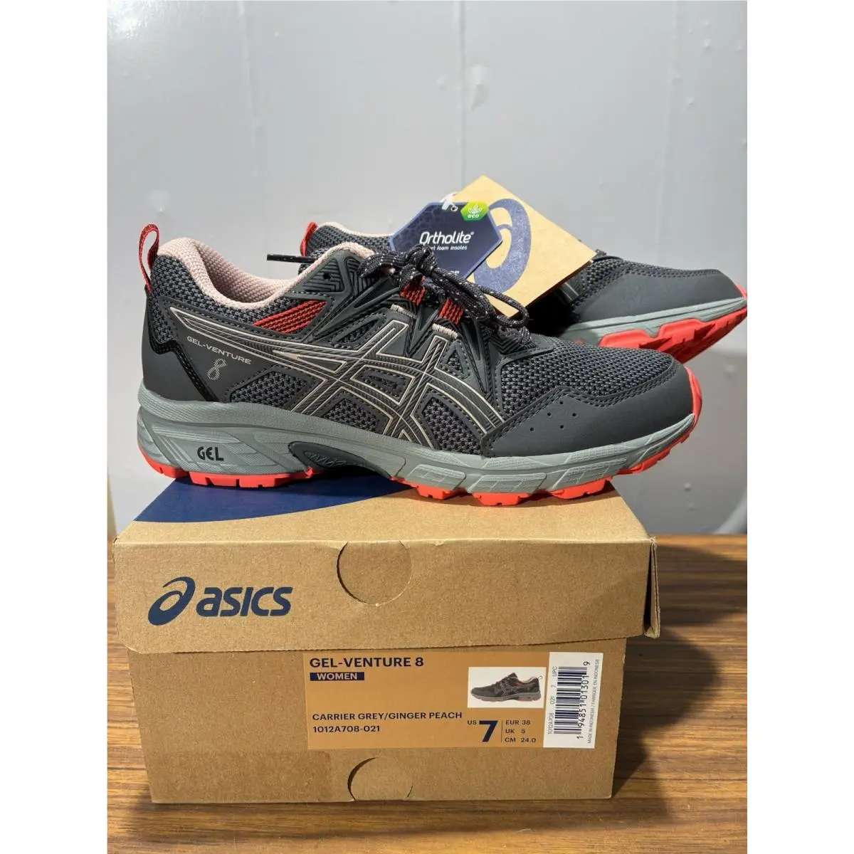 Asics Women`s Gel-venture 8 Trail Walking Shoes Sneakers 7 US Rare Color