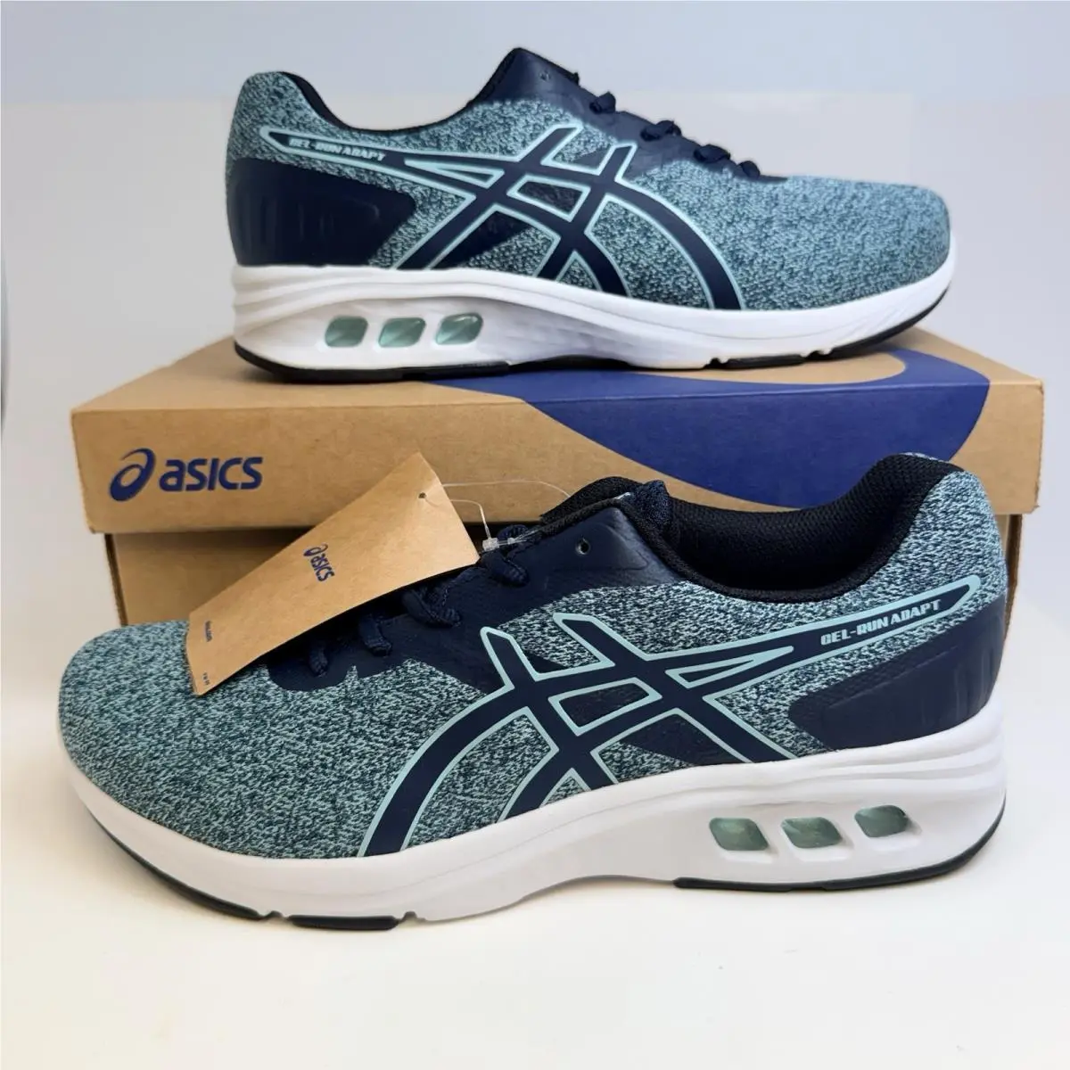 Asics Gel-run Adapt Fresh Blue Mint Men`s Size 8 Running Sneakers 1011B786 Shoes
