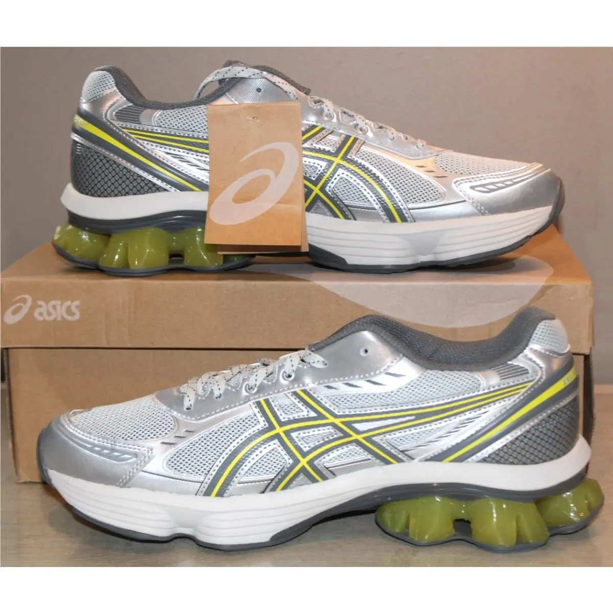 Asics Gel-kinetic Fluent Glacier Grey Steel Grey Running Shoes Men`s SZ 10