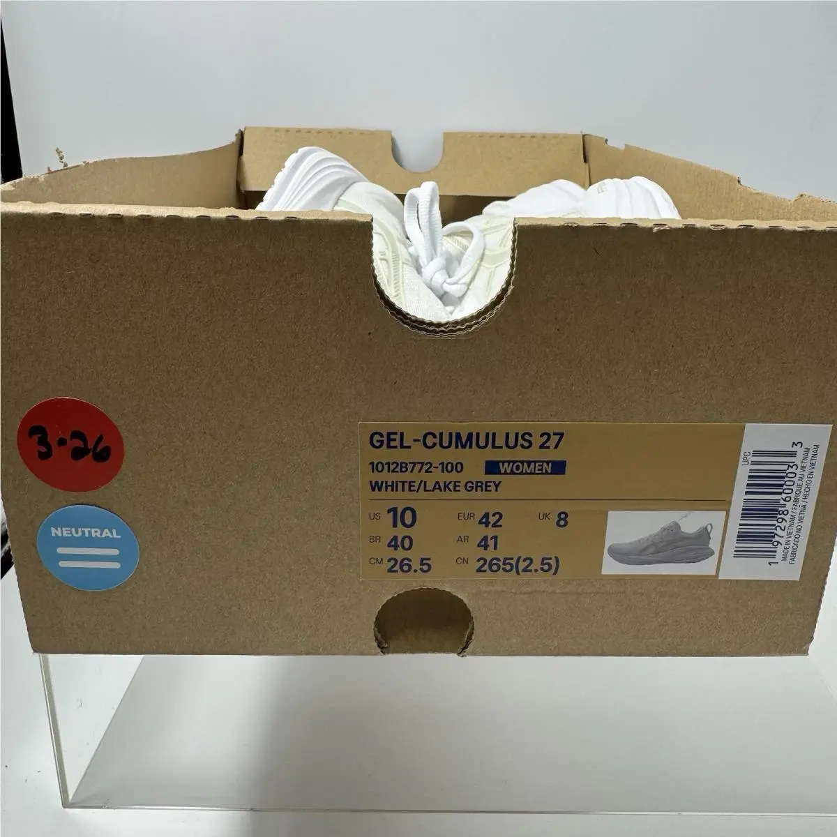 Asics shoes - Asics Gel-Cumulus 27 - 1012B772-100 - White 7