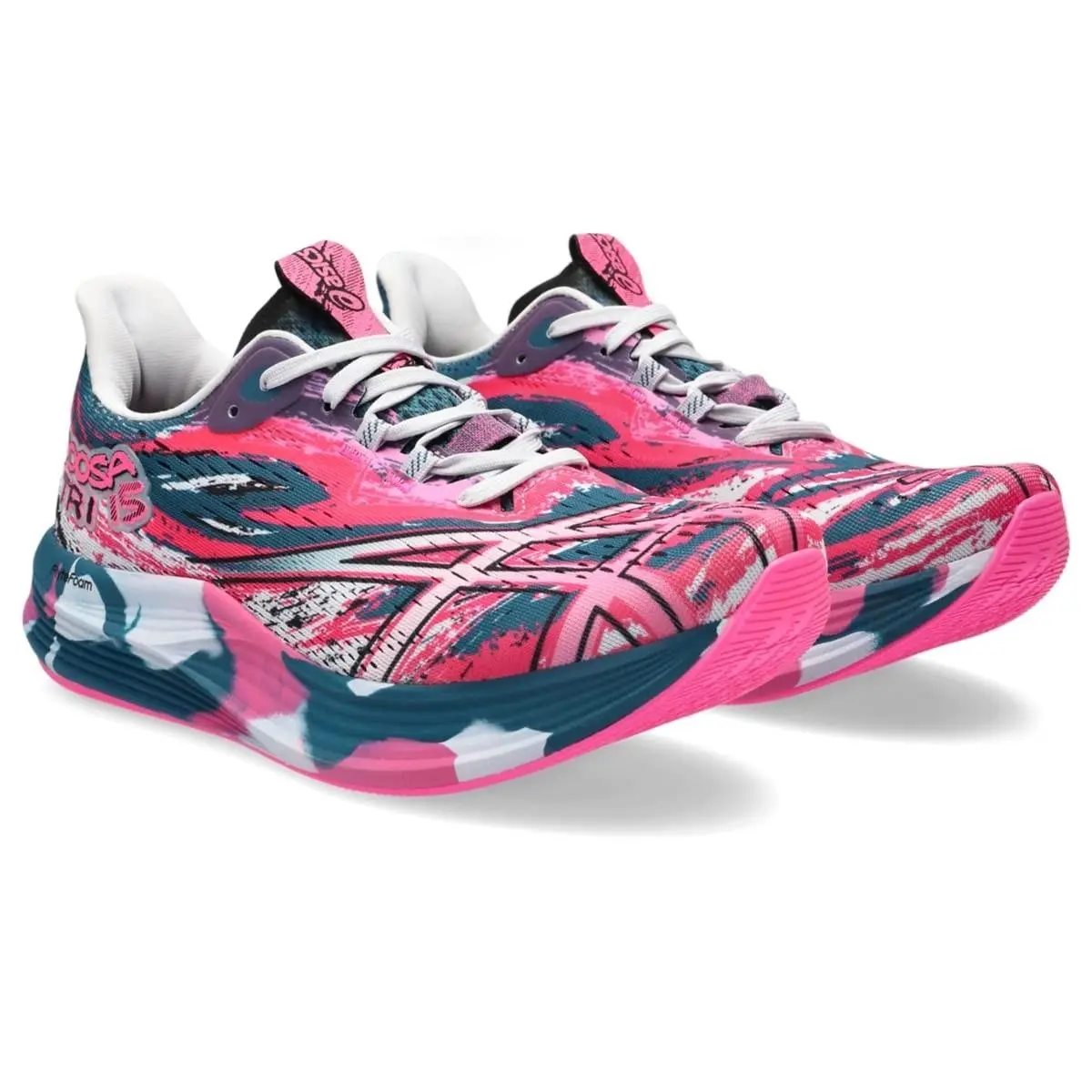 Asics shoes - ASICS Noosa Tri 15 - Noosa Tri - 10128429401 - RESTFUL Teal/HOT Pink, Manufacturer: Hot Pink/Safety Yellow 1