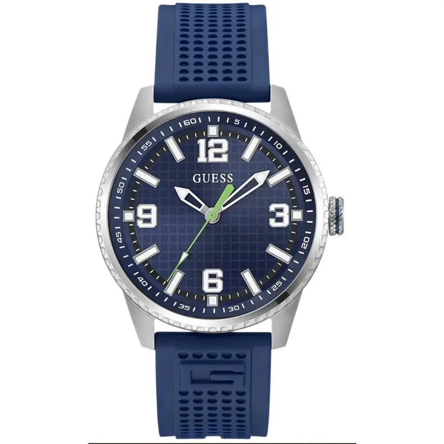 Guess Analog Blue Silicone Strap Men’s Watch GW0890G1