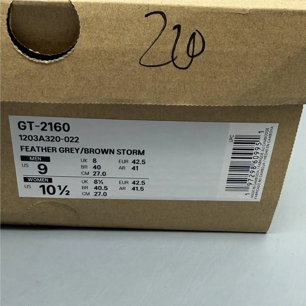 Asics shoes - ASICS GT 2160 - 1203A320 - Brown (UPC: 0197298609951) 12
