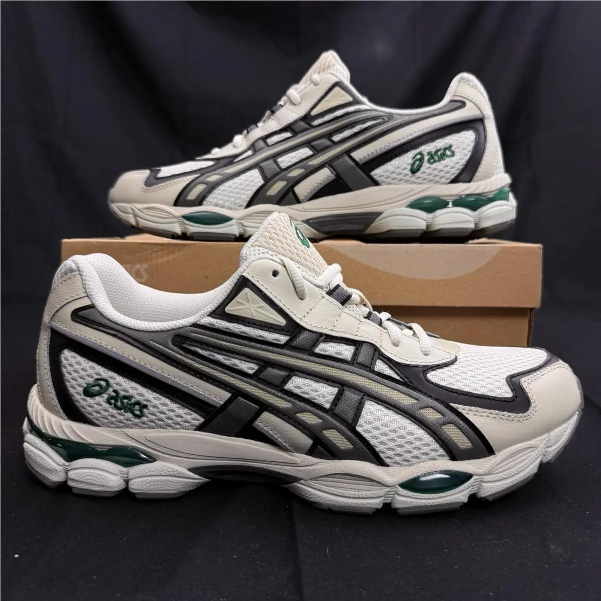 Size 10 Men`s Asics Gel Nyc 2055 Pale Oak Truffle Grey Sneaker 1203A542-200