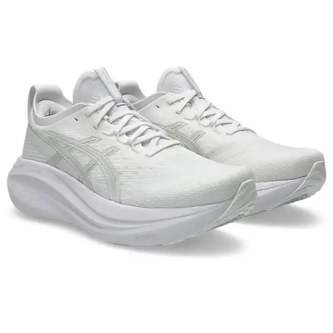 Men`s Size 10- Asics Running Shoes Gel-nimbus 27 White/glacier Grey Sneakers