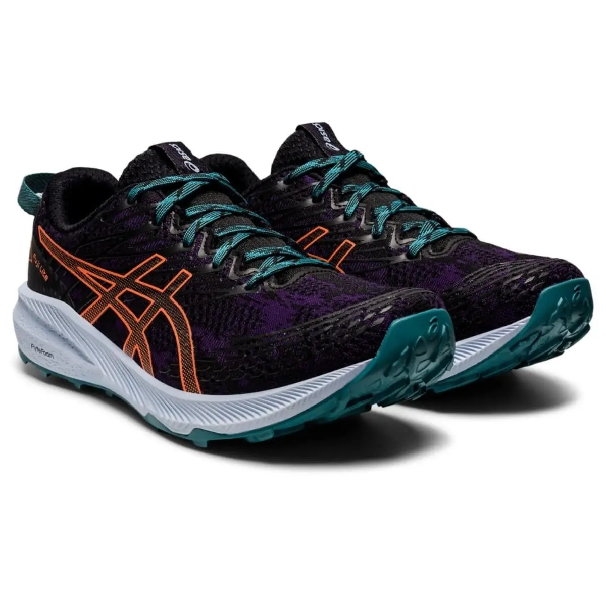 Asics Women`s Fuji Lite 3 Athletic Running Shoes Night Shade/nova Orange 7 M