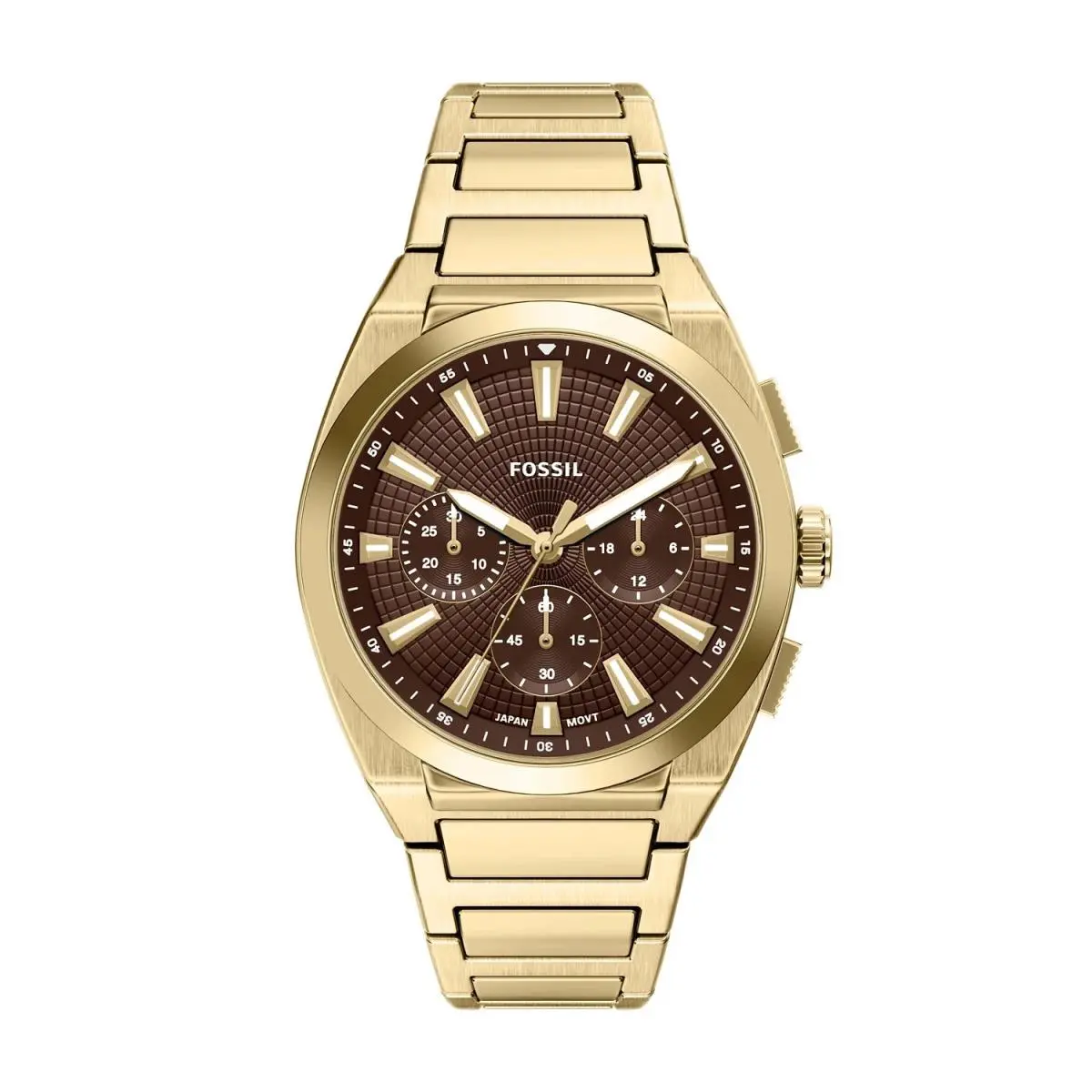Fossil Everett 44mm Brown Dial Men`s Watch FS6184
