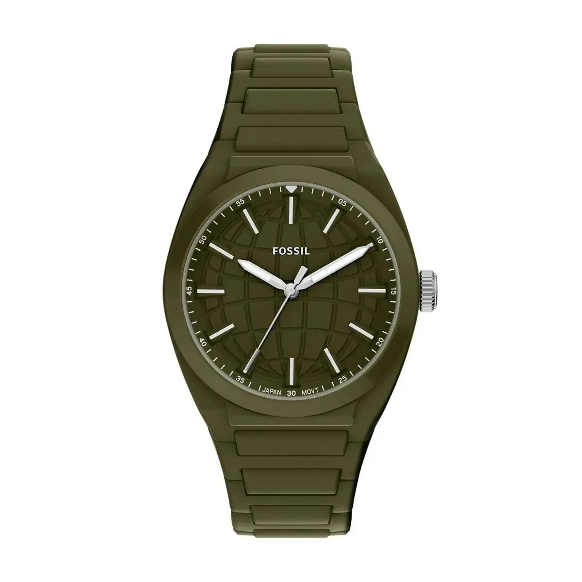 Fossil Everett 42mm Olive Green Dial Men`s Watch FS6178