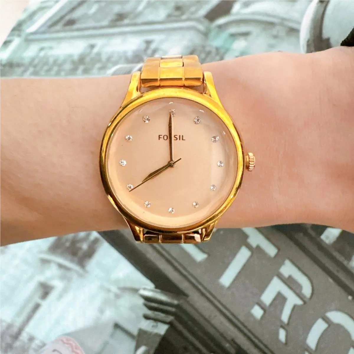 Fossil BQ3321 Laney Three-hand Rose-gold Stainless Steel Watch