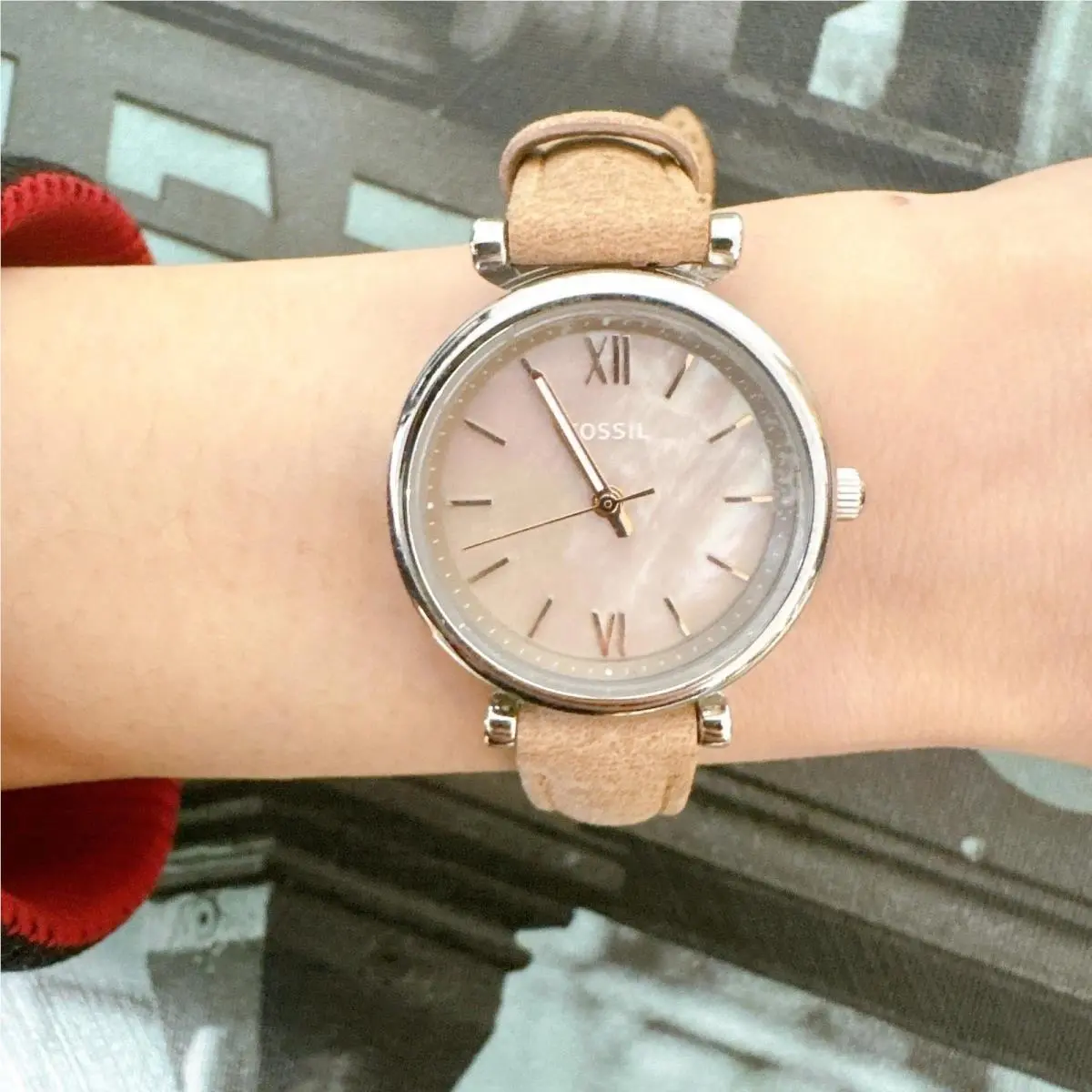 Fossil ES4530 Women`s Brown Leather Analog Dial Quartz Watch