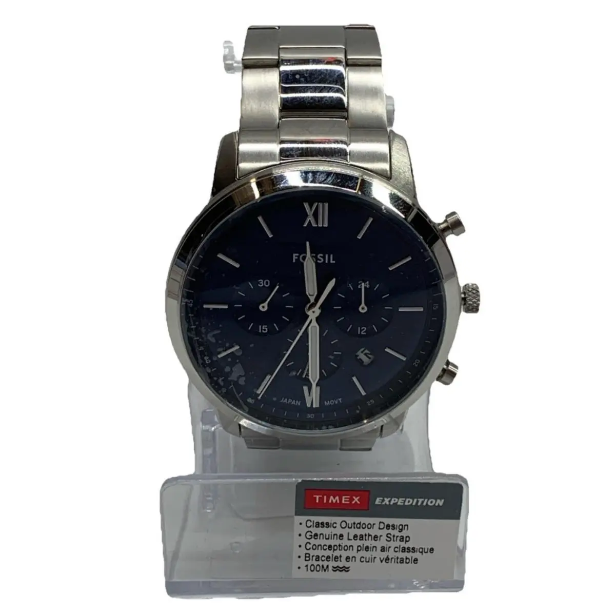 Fossil Mens Timex Expedition Classic Bracelet Wristwatch Outdoor Stainless Steel