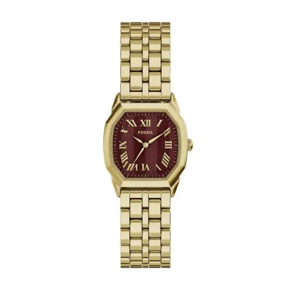 Fossil Harlow Quartz 3H Red Dial Gold-tone 27mm Women`s Watch ES5511