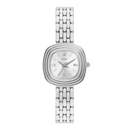 Emerson Quartz 3H Silver Dial Stainless Steel 30mm Women`s Watch ES5508 by Fossil