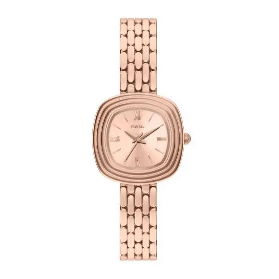 Fossil Emerson Quartz 3H Rose Gold Dial Rose Gold-tone 30mm Women`s Watch ES5507