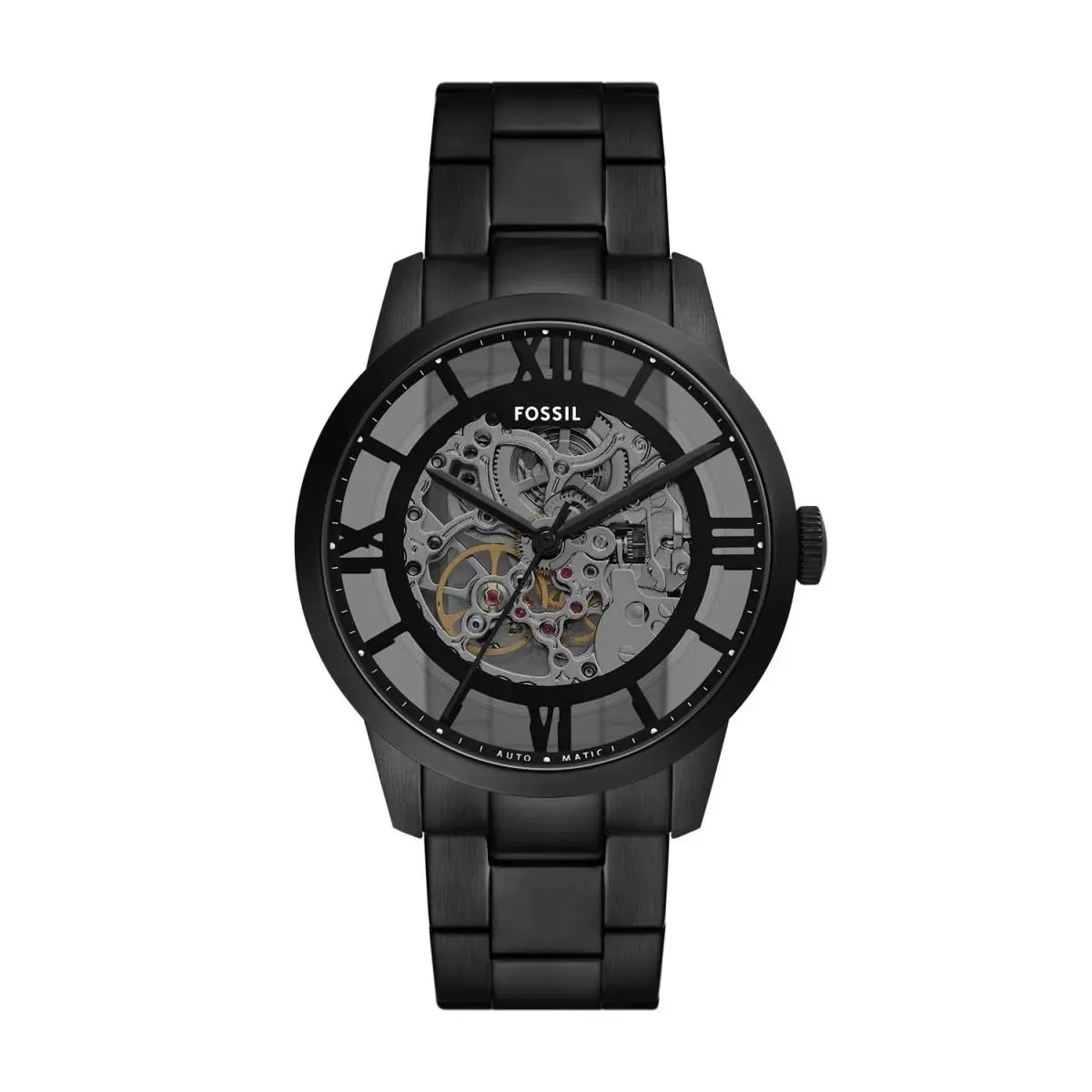 Fossil Townsman 44mm Blue Skeleton Dial Men`s Watch ME3269