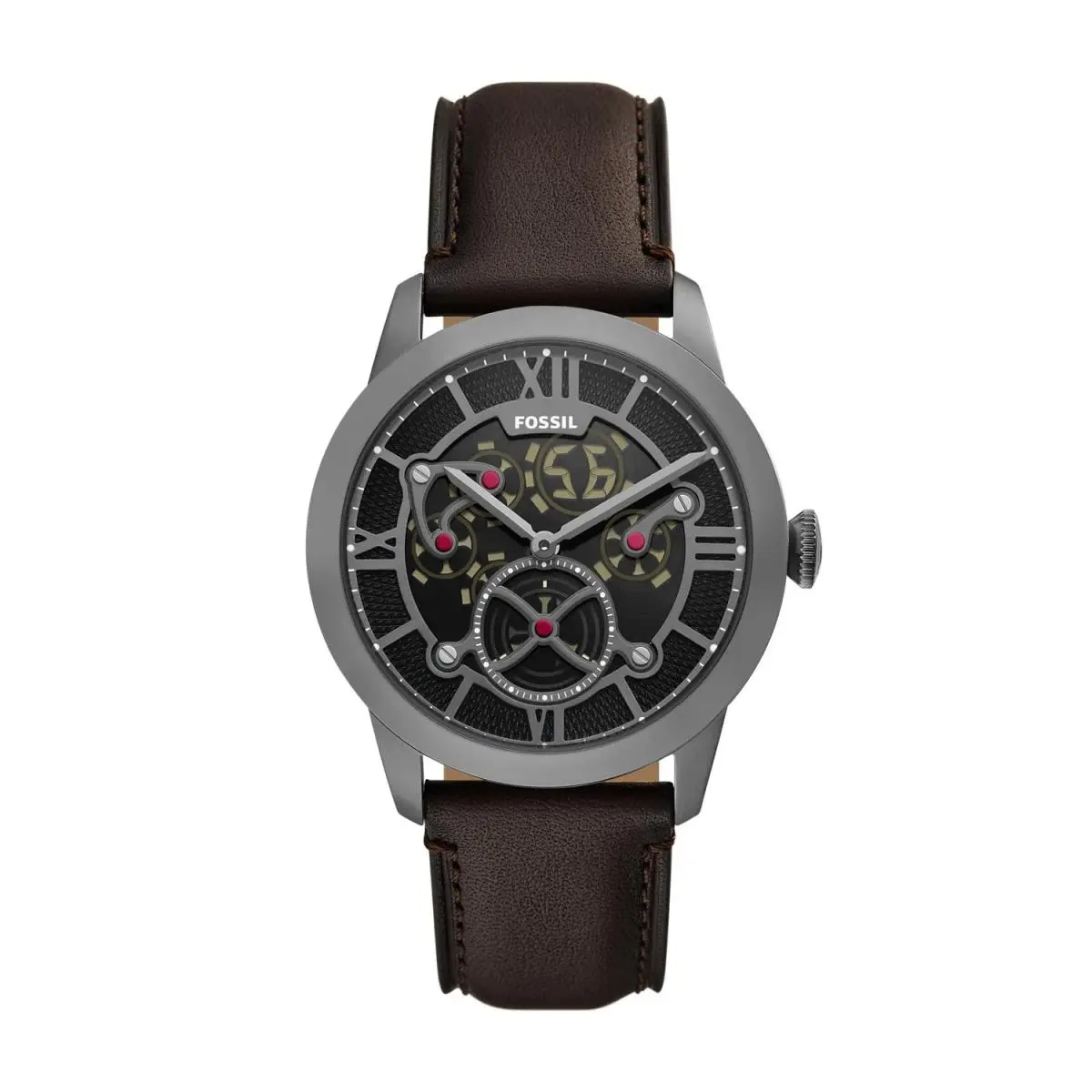 Fossil Townsman Big Tic 42mm Gunmetal Dial Men`s Watch FS6191