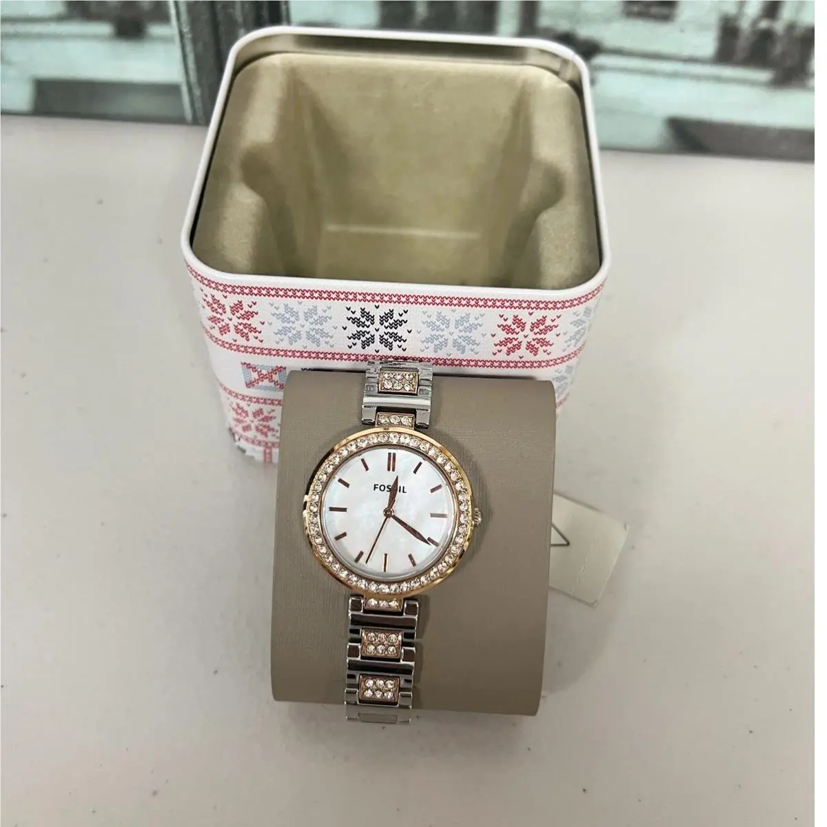 Fossil BQ3337 Karli Two‑tone Stainless‑steel Three‑hand Date Ladies Watch