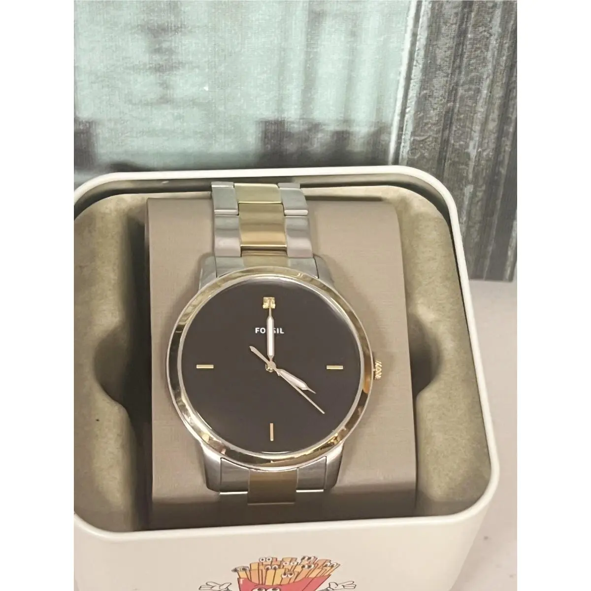 Fossil FS5458 Minimalist Stainless Steel Analog Dial Quartz Watch