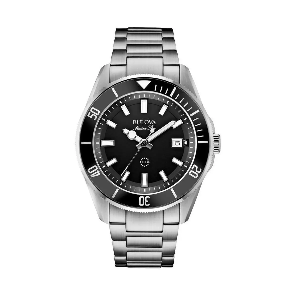 Bulova Men`s Marine Star `series B` Stainless Steel 3-Hand Calendar Quartz