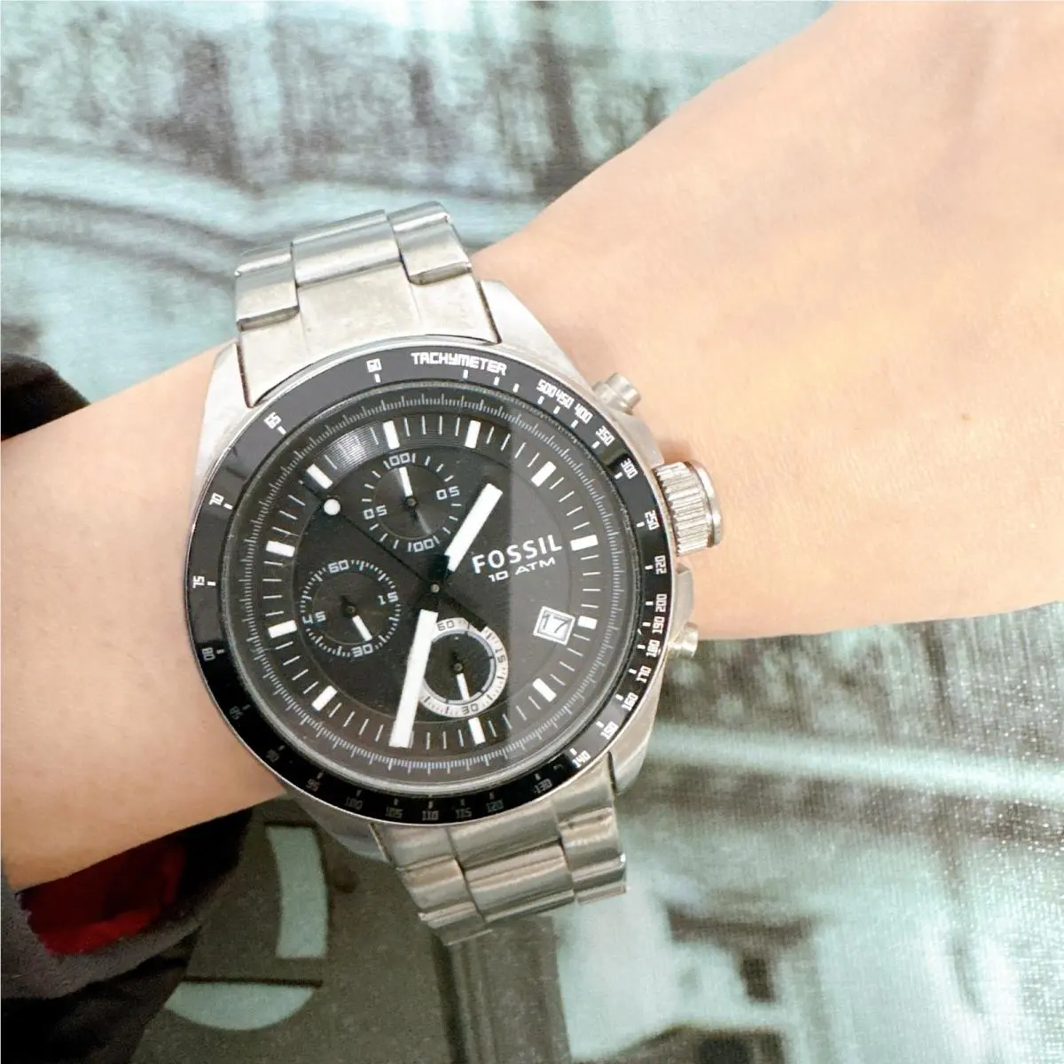 Fossil CH2600IE Decker Chronograph Black Dial Men`s Watch