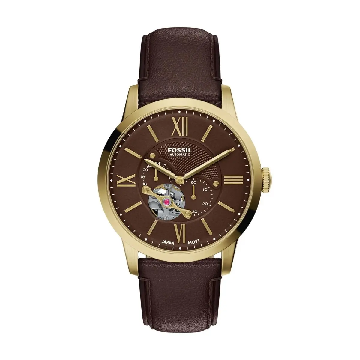 Fossil Townsman 44mm Brown Dial Men`s Watch ME3286 - Dial: Brown, Band: Brown