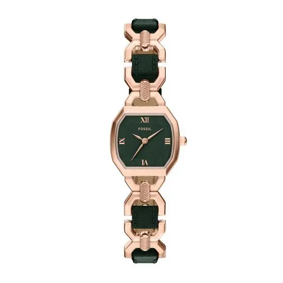 Fossil Harlow Quartz 3H Green Dial Gold-tone 22mm Women`s Watch ES5498