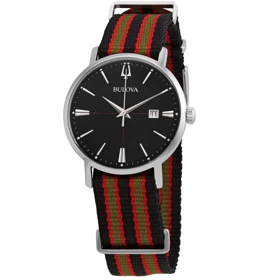 Bulova Aerojet Quartz Black Dial Men`s Watch 96B317