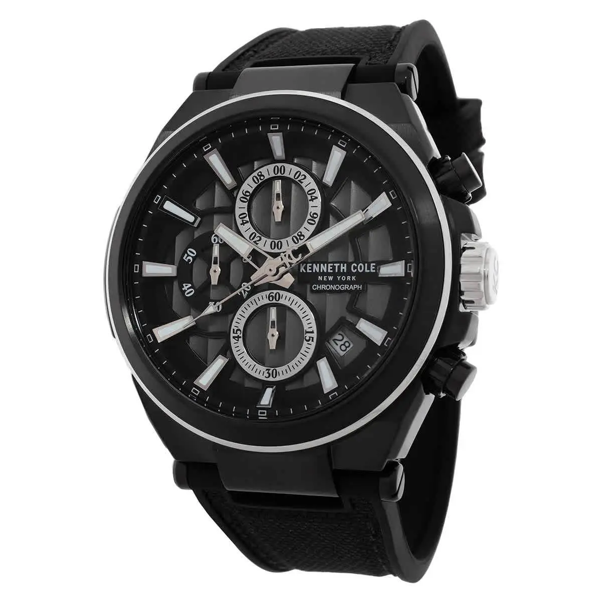 Kenneth Cole York Chronograph Quartz Black Dial Men`s Watch KCWGO0065701