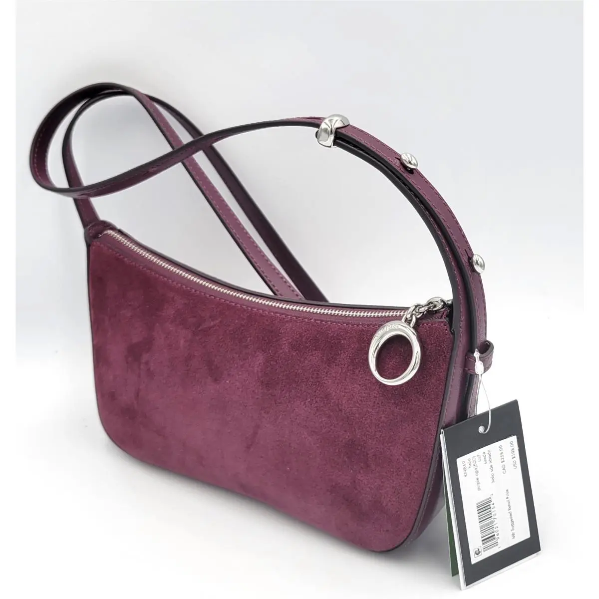 Kate Spade Halo Suede Crossbody Bag Deep Wine