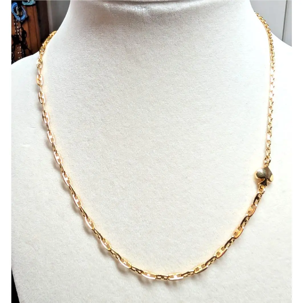 Kate Spade Gold Tone Gucci Link Spade Station 16-19 Necklace